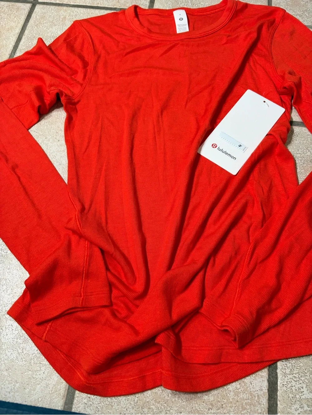 NWT Lululemon Hold Tight Long-Sleeve Shirt (Cherry Ember) Size 8